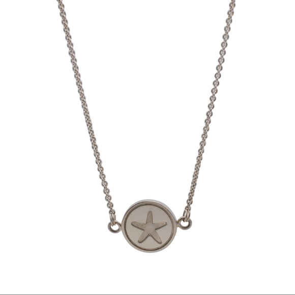 Hidden Starfish Jewelry - Sterling Silver Starfish Circle Necklace